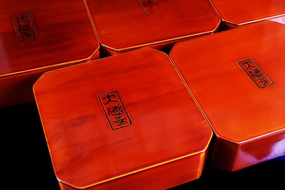 飛騨春慶塗 大徳寺 十客 縁高 共箱 茶道具 茶懐石道具弁当箱 共箱 会席