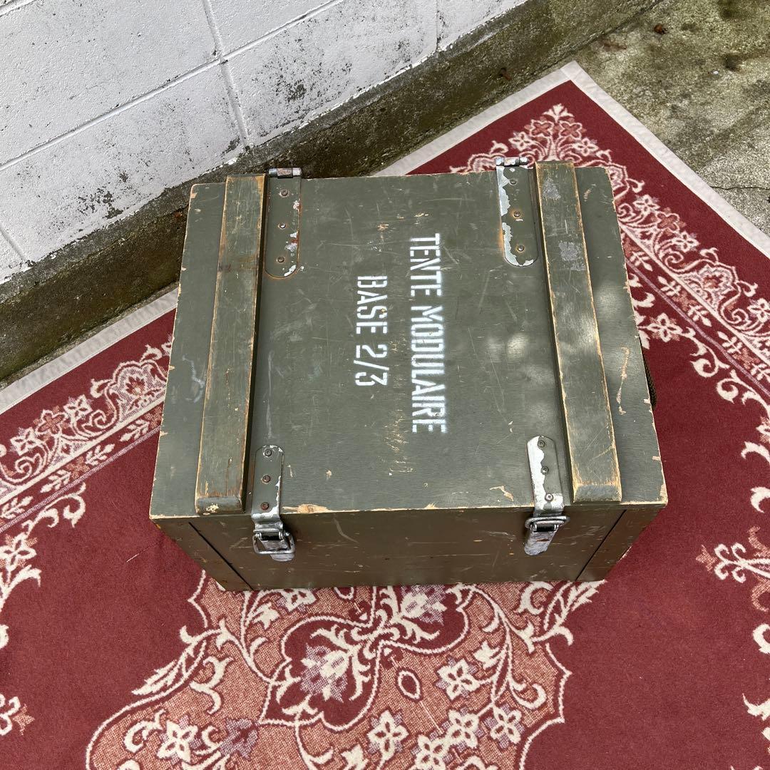 米軍実物 SURPLUS◾️ミリタリー 木製収納箱 ウッドボックス 木箱 軍物