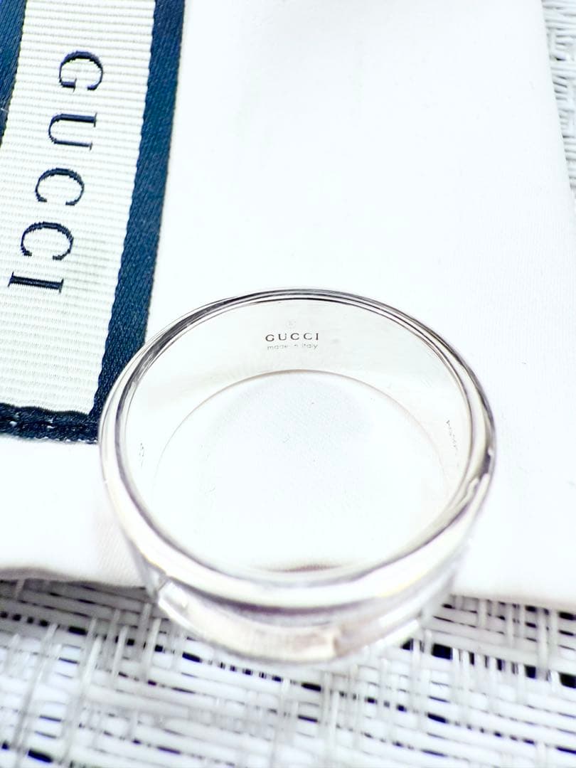 グッチ　指輪　リング　23 ブランデッドG ロゴ 925 研磨洗浄済　22号