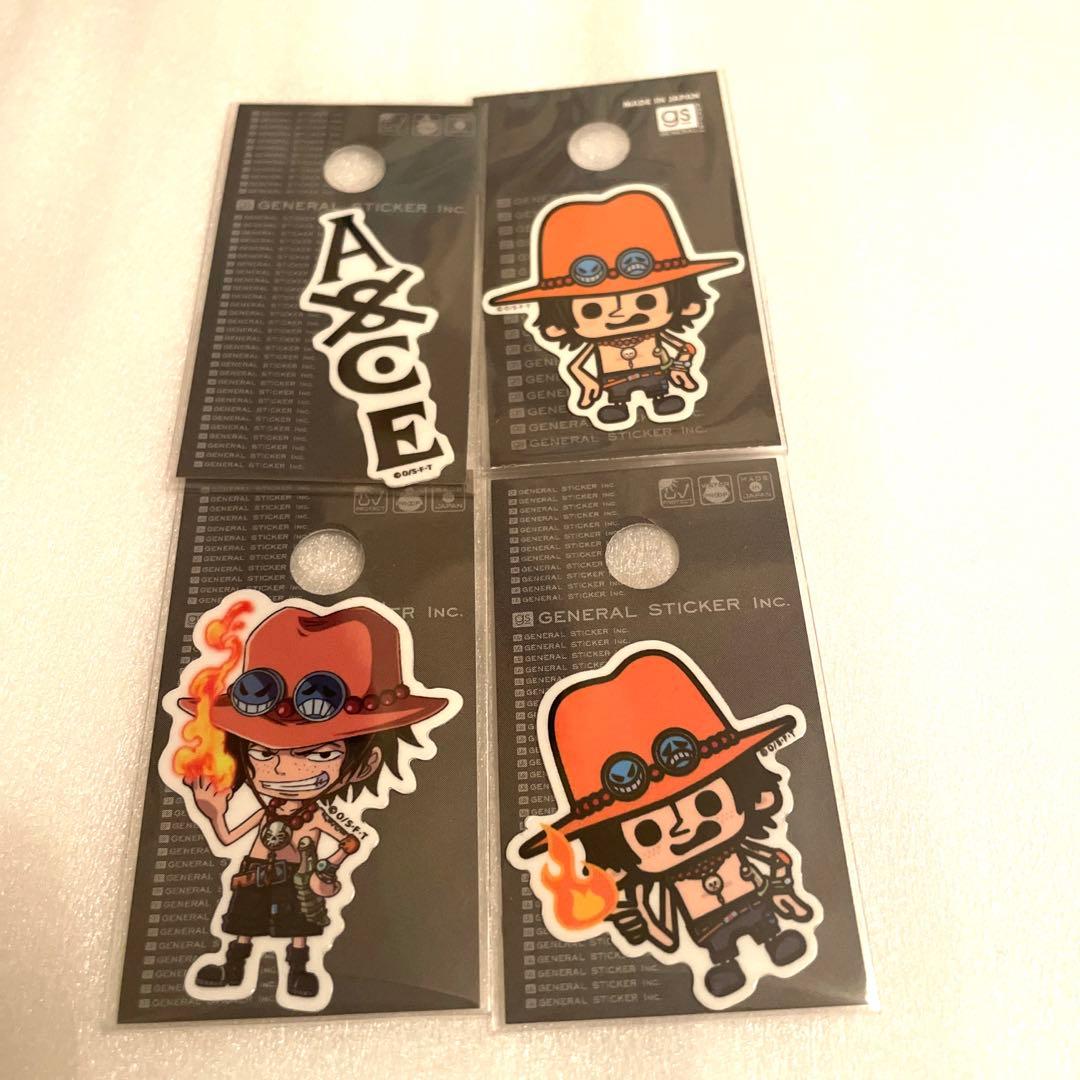 ONE PIECE エース 缶バッジ 365日ステッカー 7点セット ONE PIECE