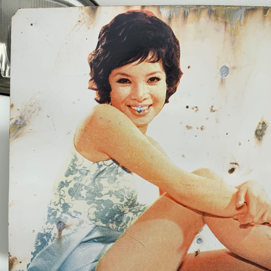 2065大型琺瑯看板由美かおるかとり線香アース渦巻ホーロー看板ホウロウ昭和レトロ