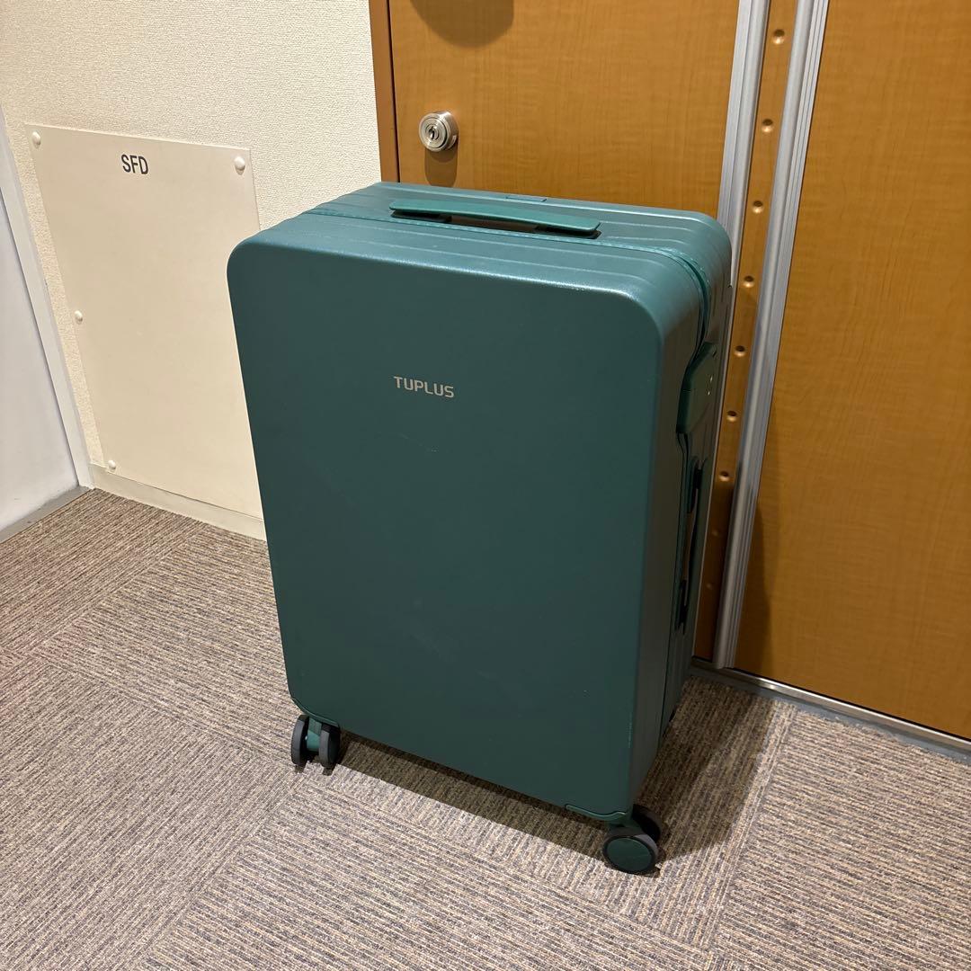 TUPLUS キャリーケース スーツケース グリーン Mサイズ 61L