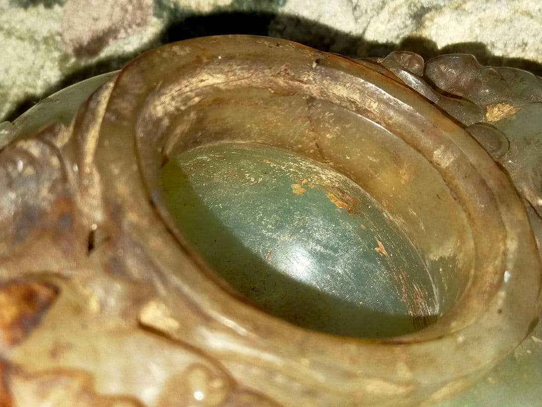 ♥値下げ！♥玉石♥ 獅子 香炉 緑石 翡翠 骨董 古玩