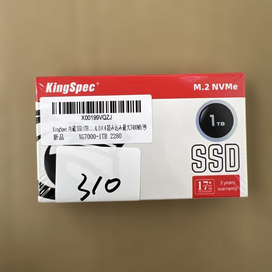 310 KingSpec XG7000 1TB SSD 未開封 KingSpec 1TB NVMe PCIe 4.0x4 M.2 2242 Internal Solid Drive High
