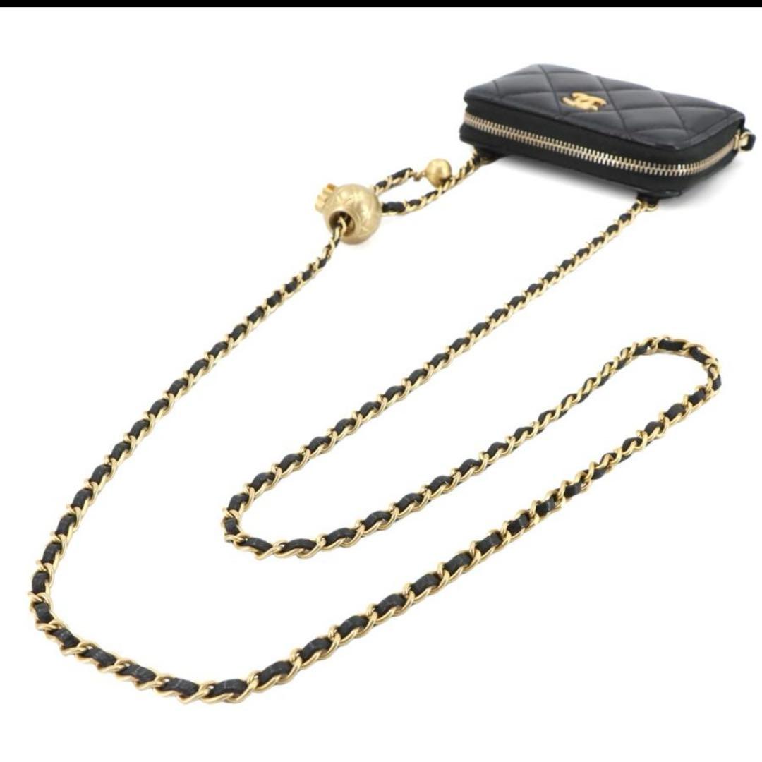 チ*エ様 美品　CHANEL シャネル　ミニミニマトラッセ　チェーンウォレット