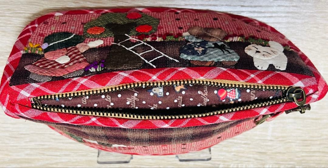 ★新作★スーちゃん＆お友達＆ねこ★レッド系＊ハンドメイド＊長財布＊