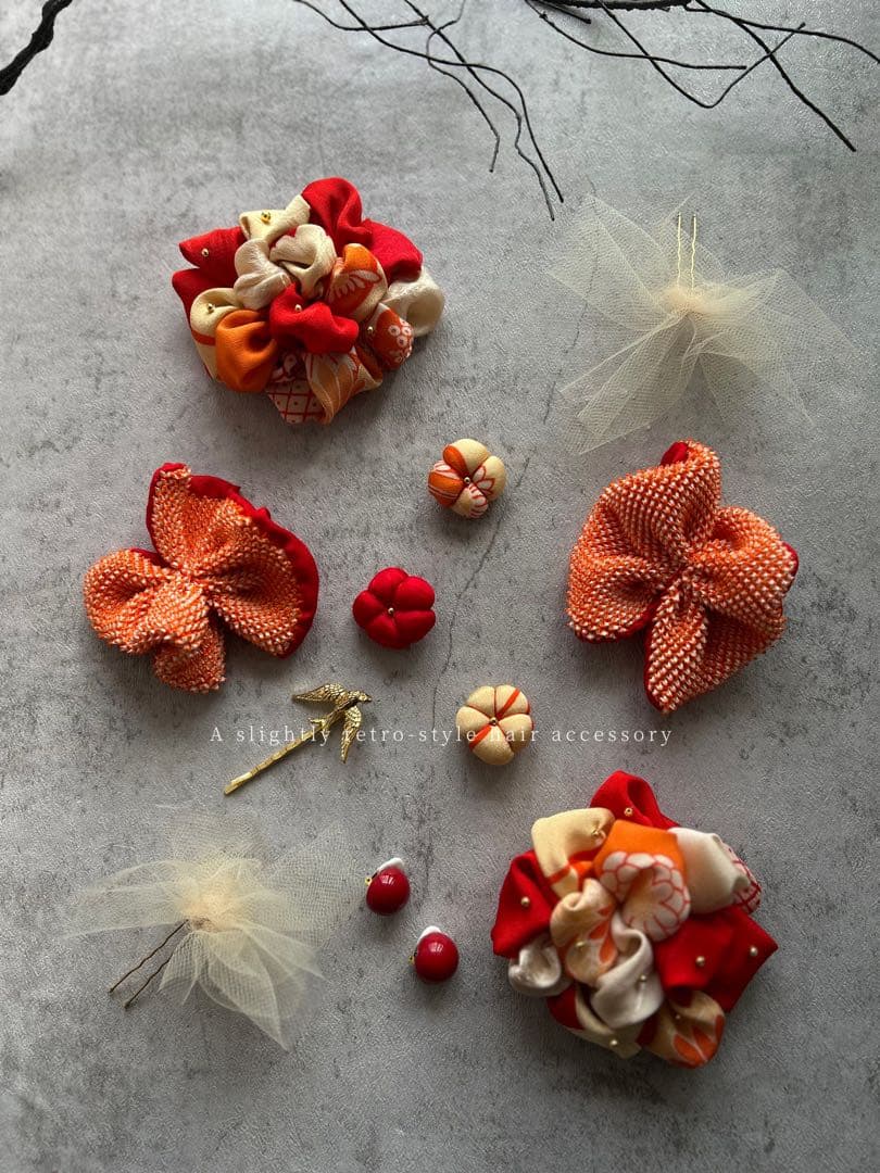 a*m様 七五三　七五三髪飾り　ヘッドドレス　着物髪飾り　リメイク髪飾り　042