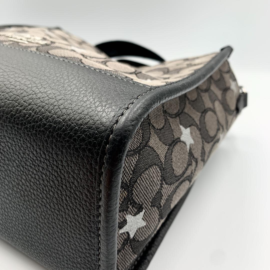 美品 コーチCOACH キャンバス レザー 2way ショルダーバッグ スター