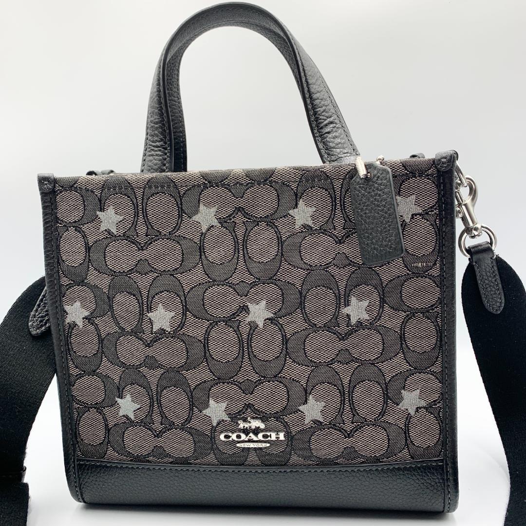美品 コーチCOACH キャンバス レザー 2way ショルダーバッグ スター