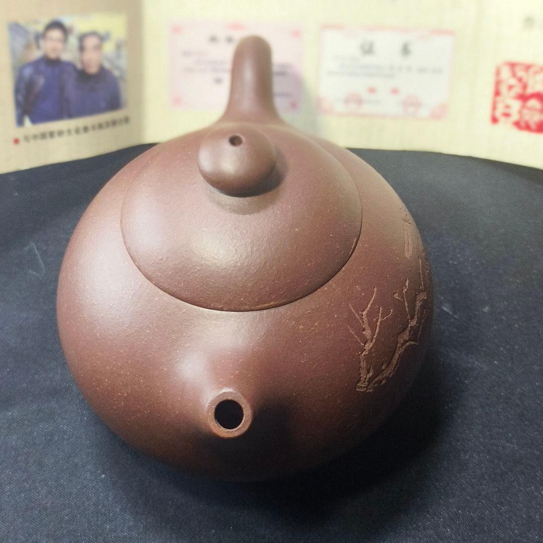 宜興紫砂壺 作品名高西施 老紫泥急須 工芸士陶剣 李暁璐