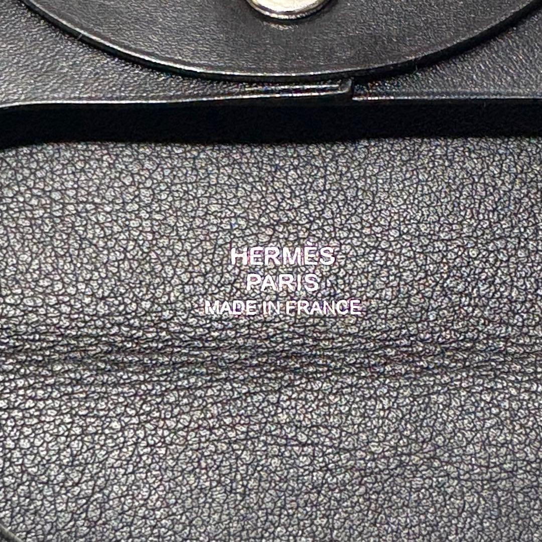 ⭐︎HERMES⭐︎ バスティア　ボックスカーフ　ブラック　黒　D刻　ケース