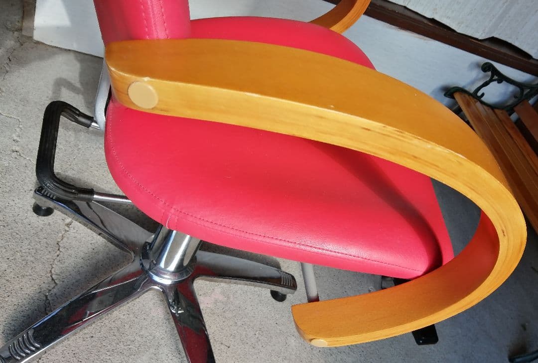 美容室 サロン スタイリングチェア 椅子 赤