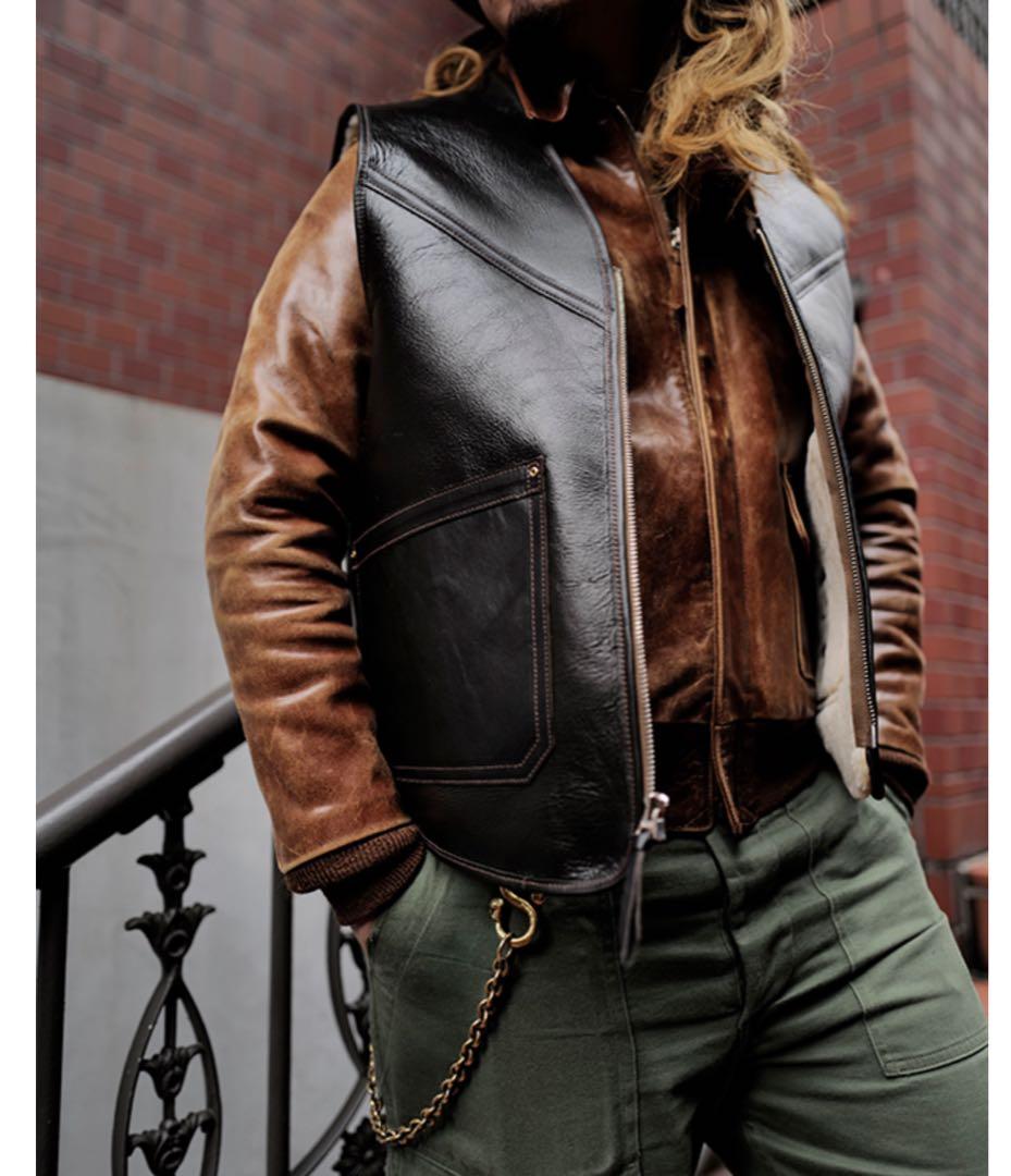 リアルマッコイズ シープスキン ボア レザー ムートン