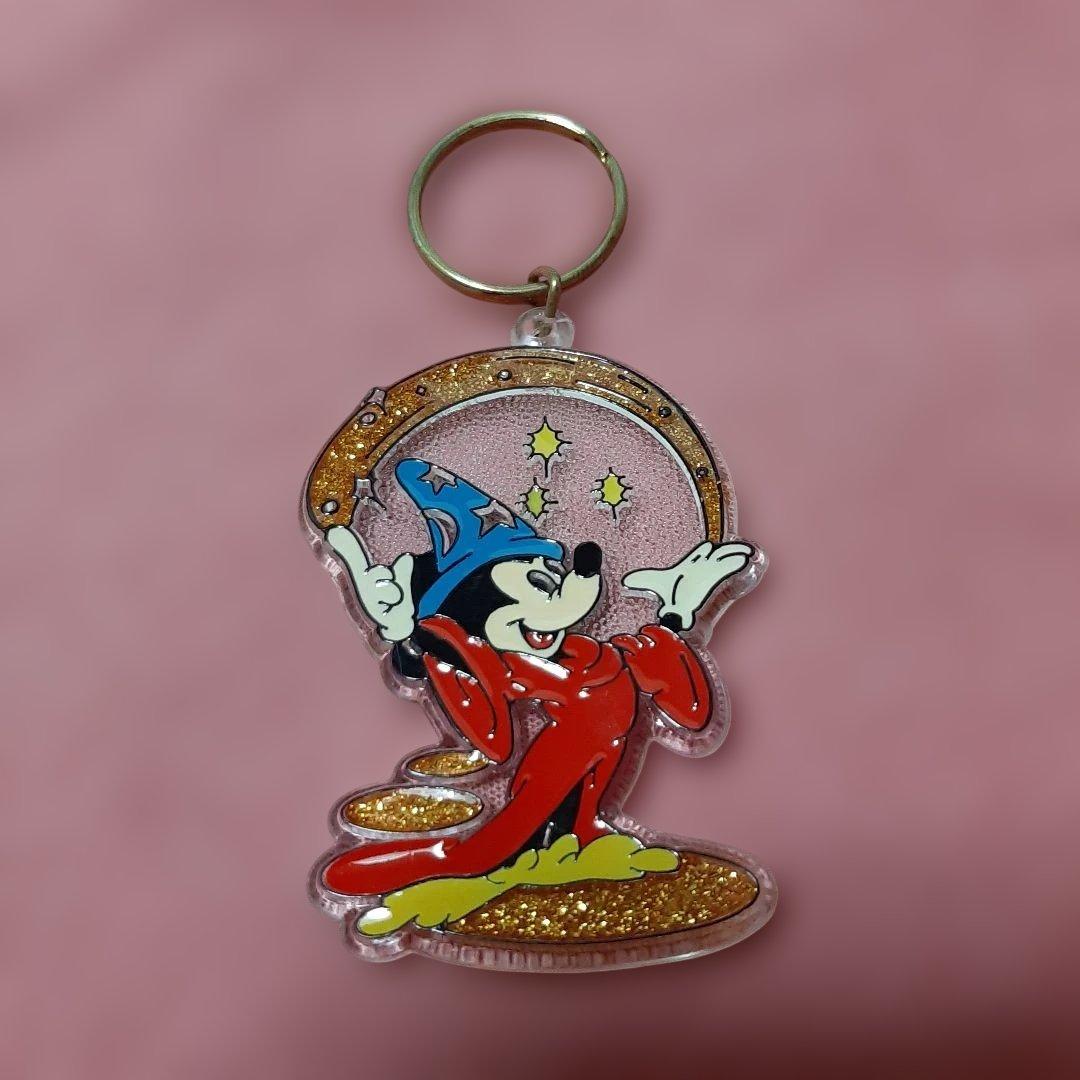 未使用6個ヴィンテージDisney◆ミッキー・ミニー・ドナルドダックキーホルダー