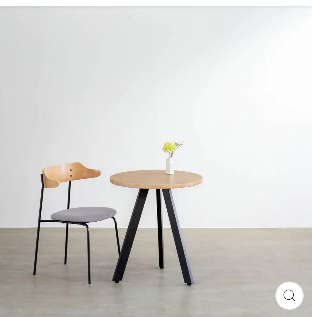 KANADEMONOカナデモノ カフェテーブル　ラバーウッド 円形木製