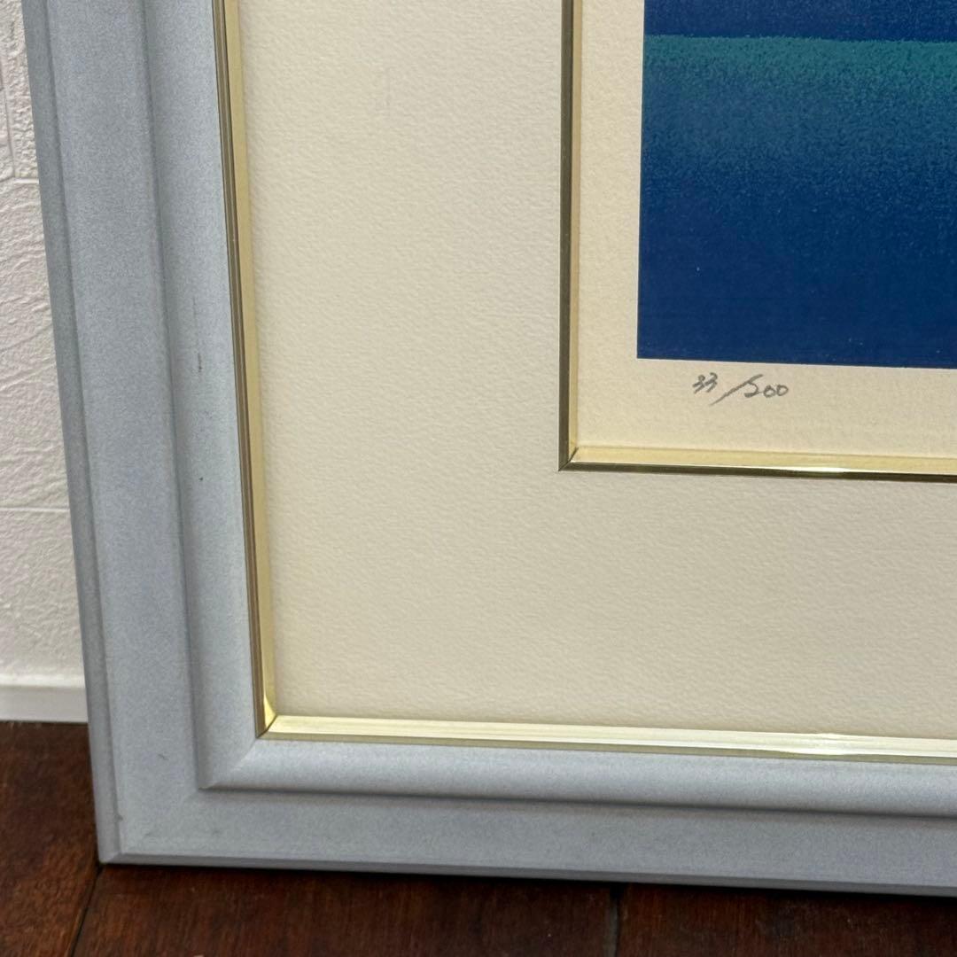 H110KZ17b 真作保証 松浦敬文 リトグラフ 33/200 水辺の城