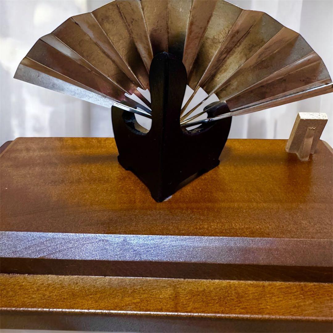 武比古 純銀 扇子 四寸五分 銀製 飾り扇 松竹梅 共箱付き 伝統工芸