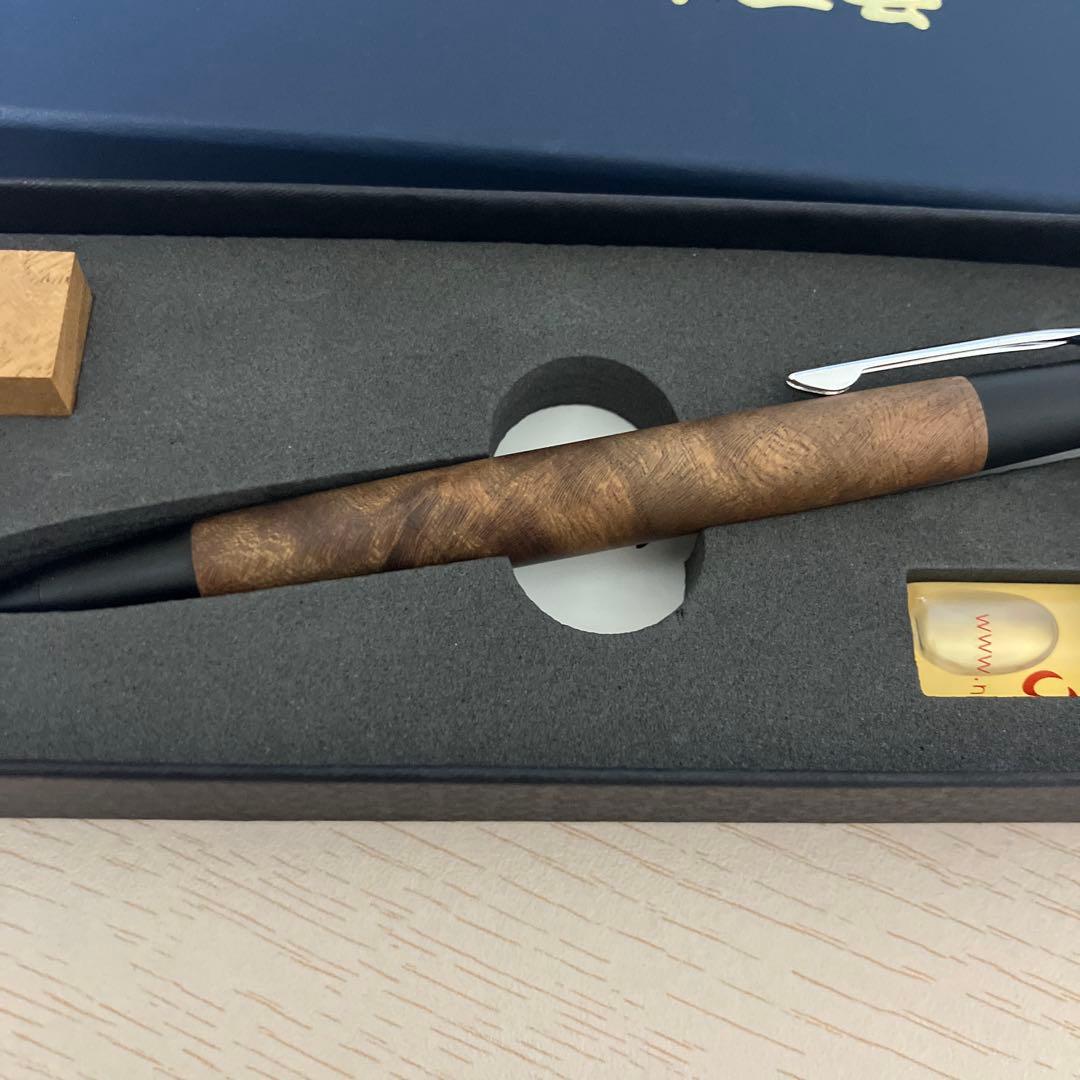 新品】欅ケヤキの軸シャープペンシル 野原工芸オイル ＆箱＆木ブロック