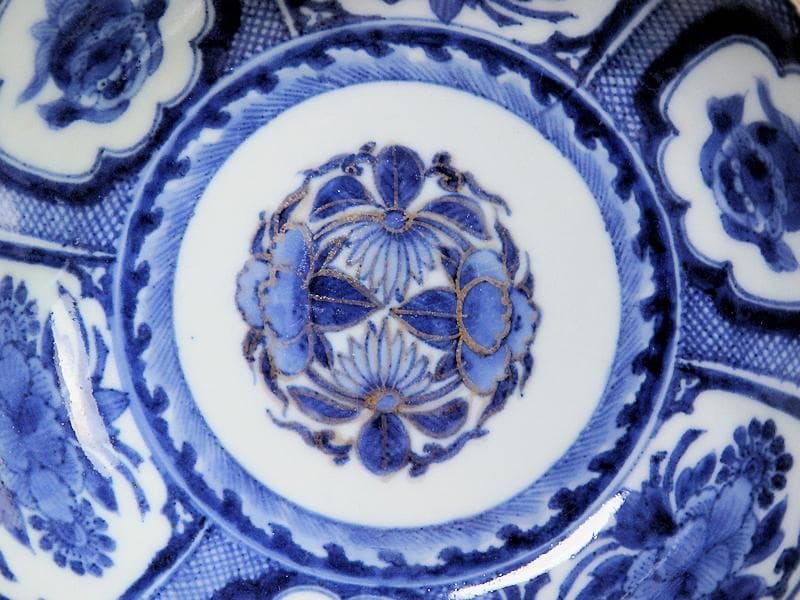 古伊万里 染付 花に獅子の図 膾皿 5客 江戸期 B073AS-CKj - メルカリ