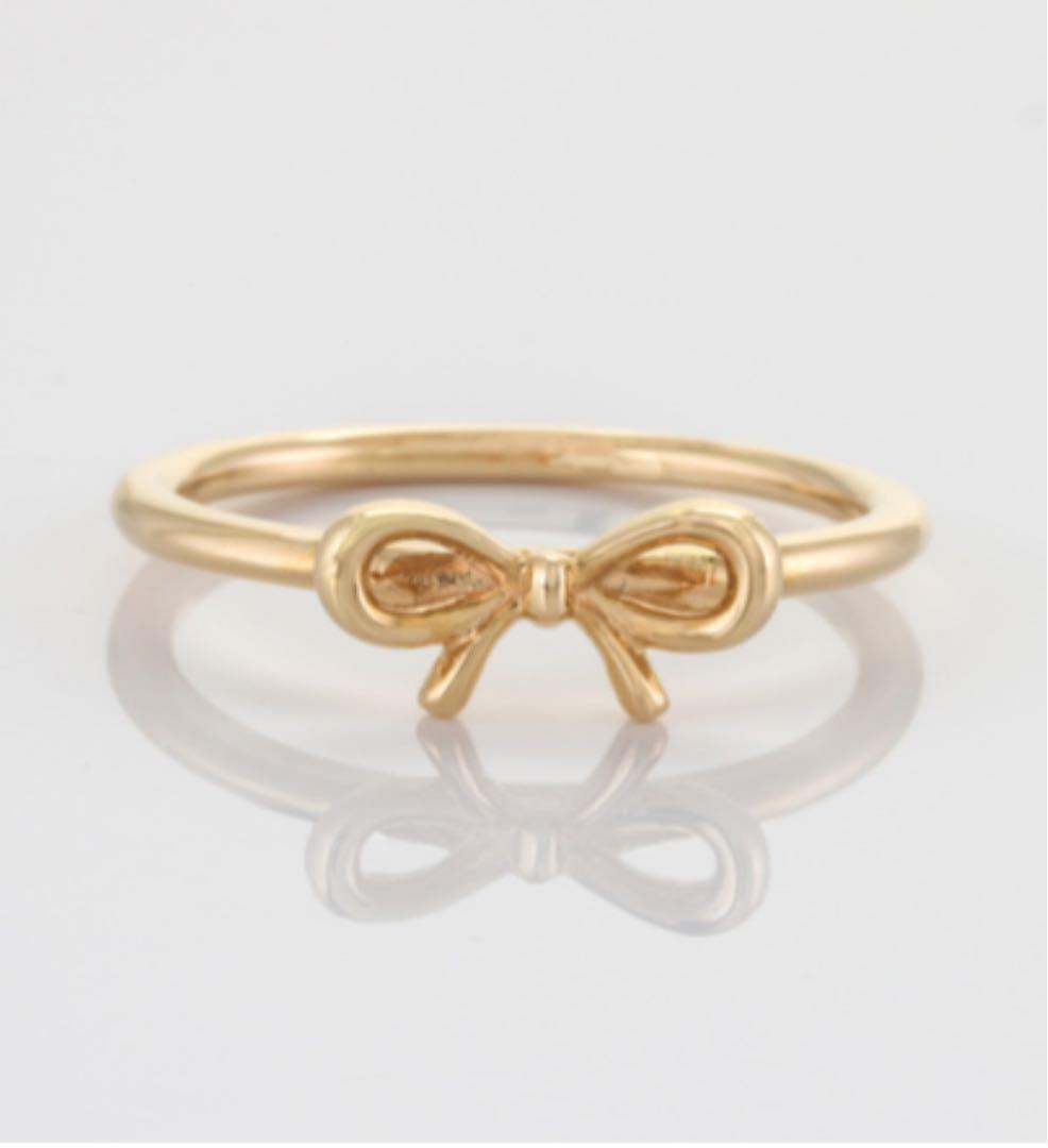 リボンリング　3号【ノジェス】K10 リボン ピンキーリング