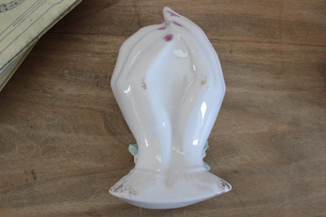 D】バラ・レフトンのハンドモチーフ/Lefton Porcelain D】バラ