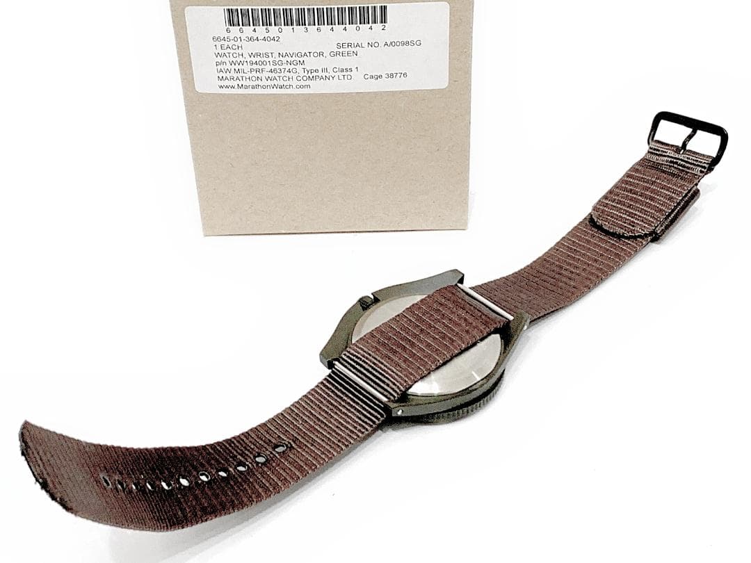 新品・実物]米軍時計MARATHONマラソン ナビゲーター セージグリーン