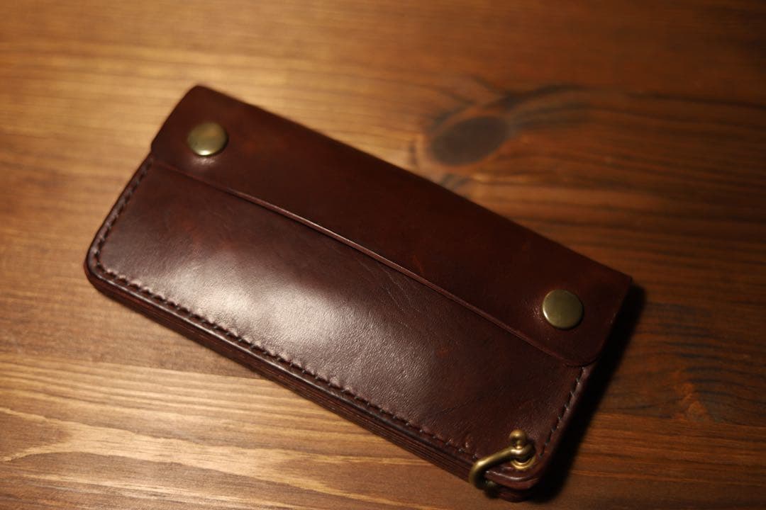 イタリアンレザーCOMIPEL社 ホースバット　トラッカーウォレット　即納OK‼️