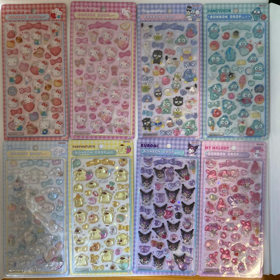 正規品 サンリオ ボンボンドロップシール 8セット サンリオ 指先も