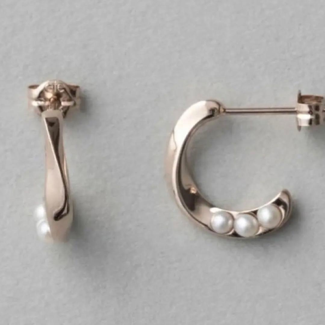 ete パール ツイスト フープ ピアス - メルカリ