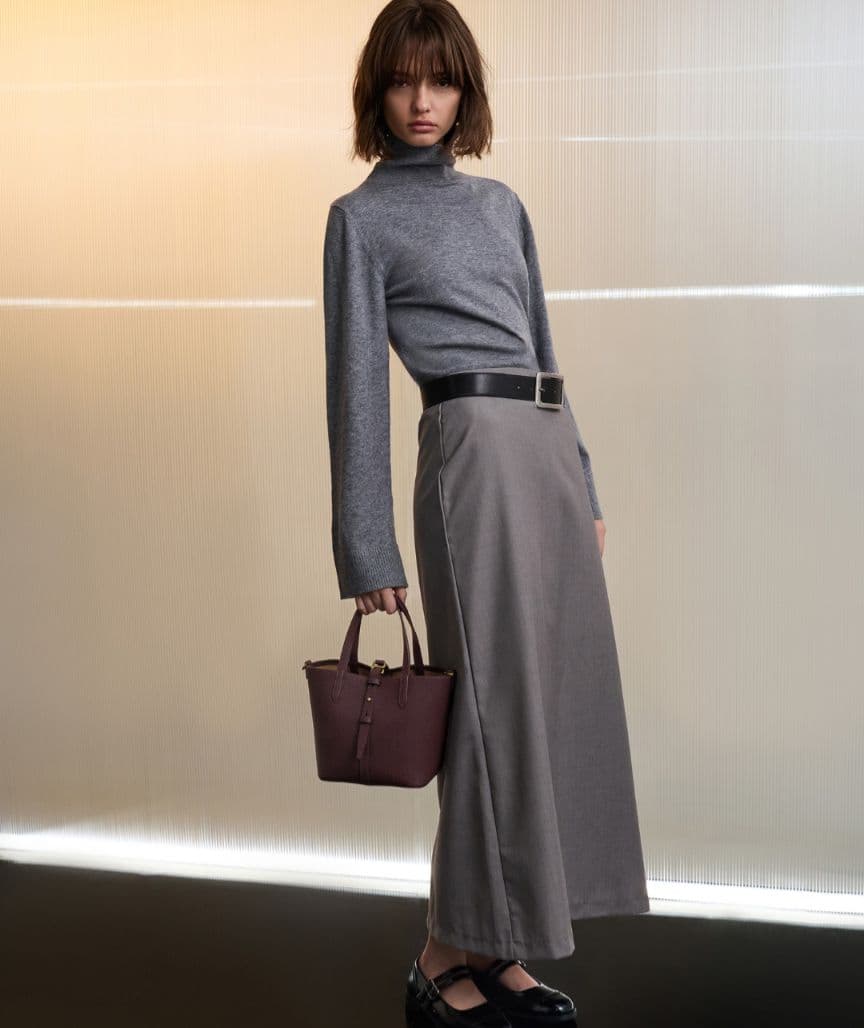 CHARLES&KEITH Beryl ベリル リサイクルレザー バケツバッグ