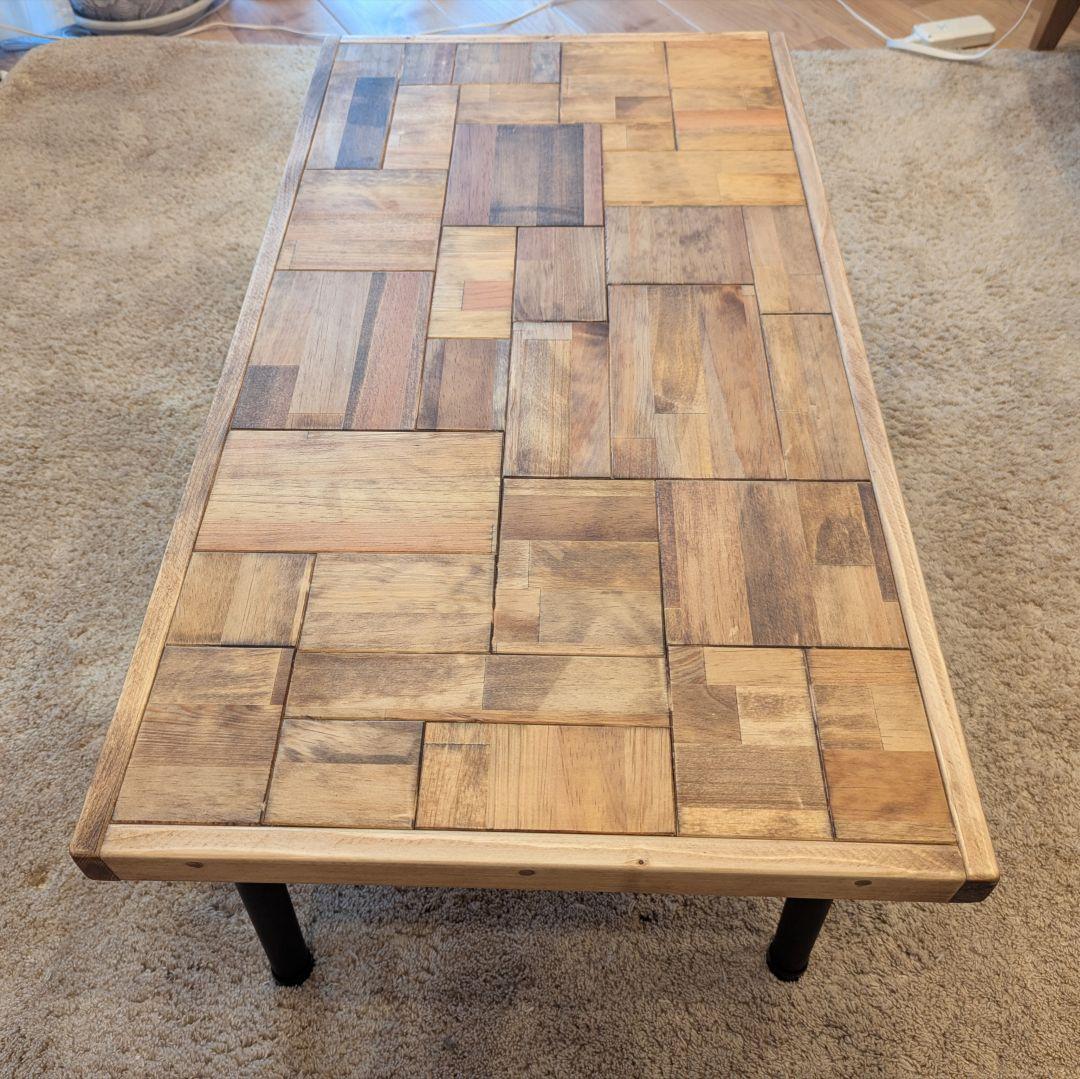 ローテーブル ✨木製 ハンドメイド サイドテーブル 古材風 おりたたみ