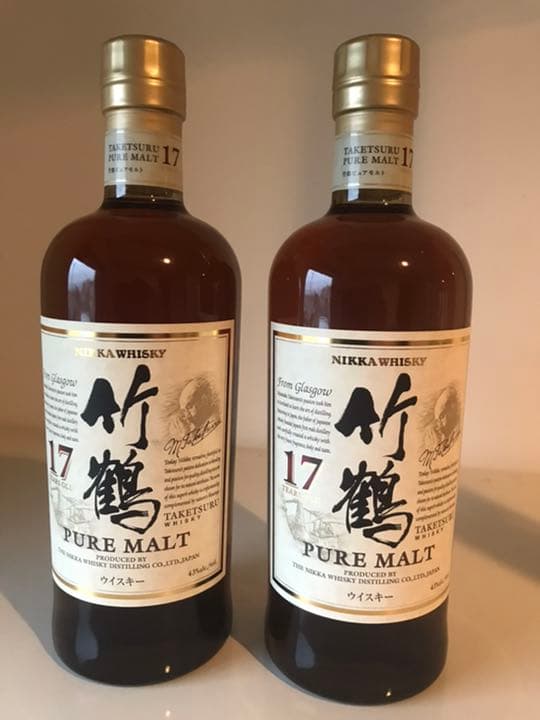 ニッカ竹鶴17年2本 ニッカ 竹鶴 17年 700ml 43% ピュアモルトウイスキー 角瓶