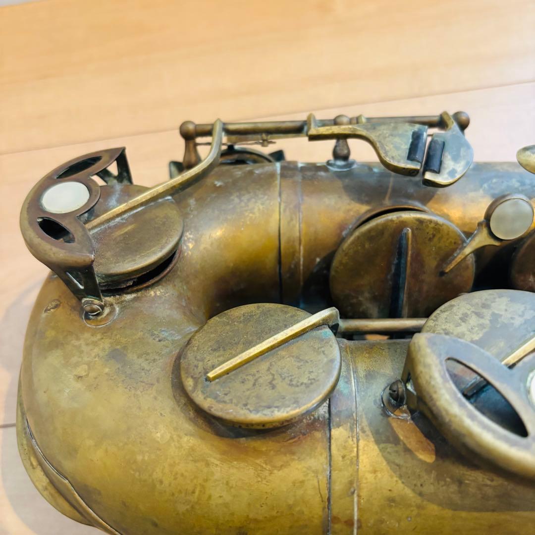 西ドイツ製 Vintage Tenor Sax 彫刻 真鍮 生地仕上げ 即日発送