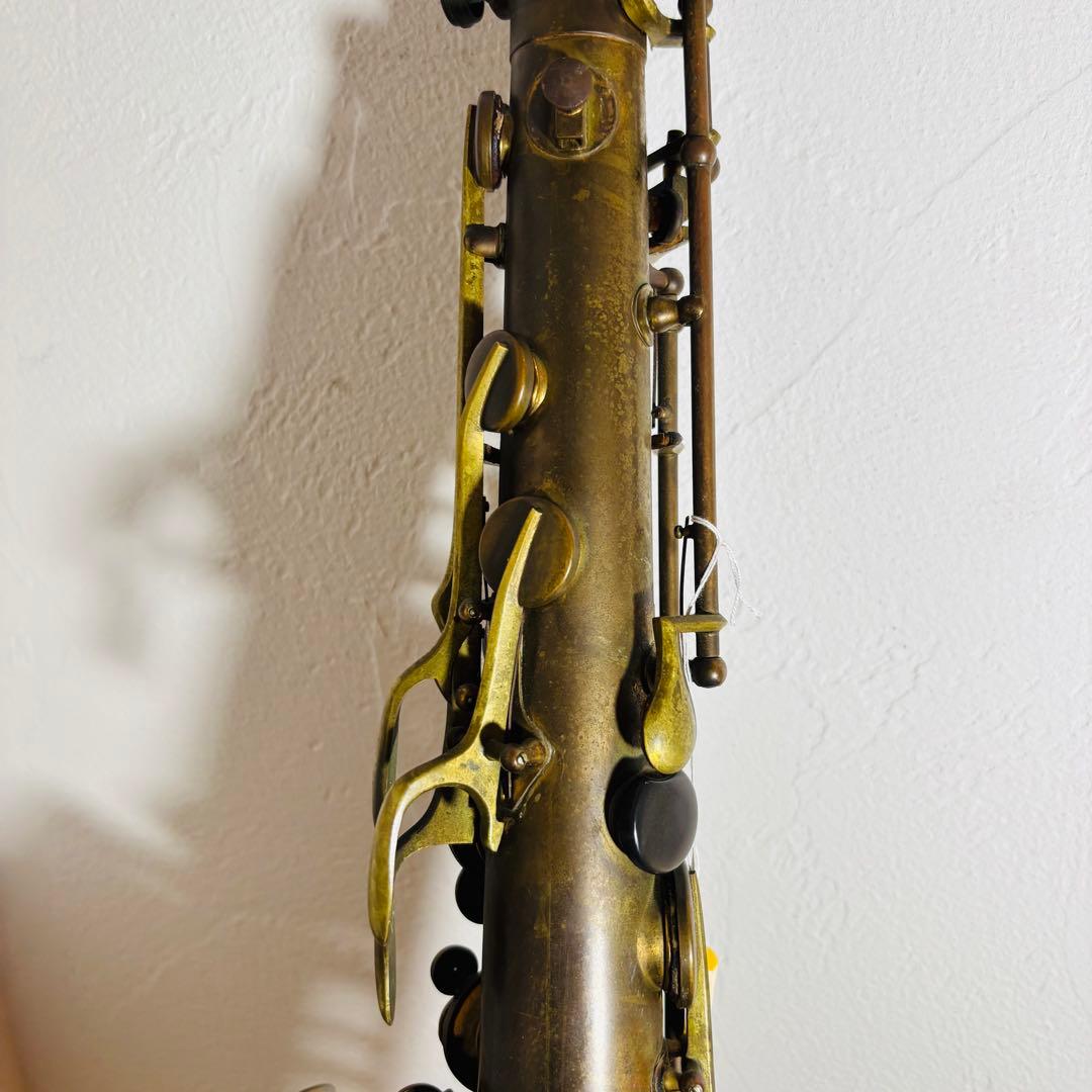 西ドイツ製 Vintage Tenor Sax 彫刻 真鍮 生地仕上げ 即日発送