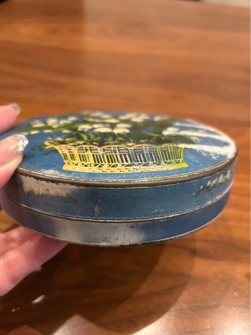 アンティーク ティン缶 フランス 鈴蘭 スズラン