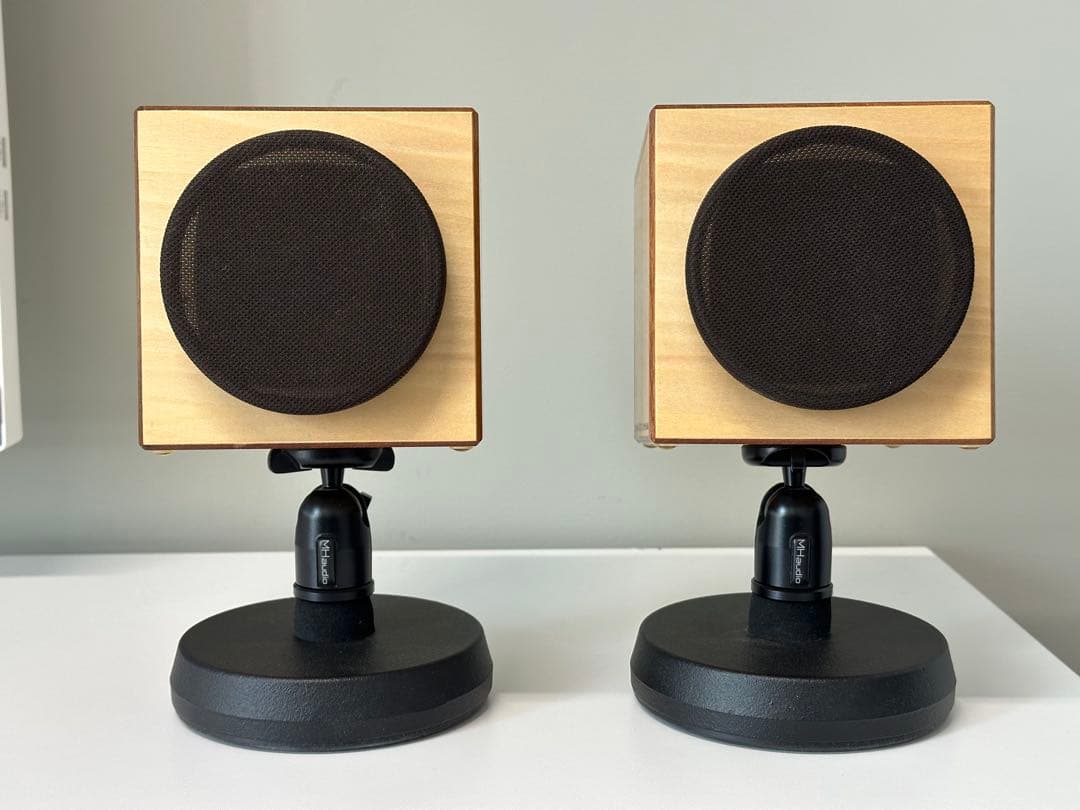 美品 MH Audio WAON スピーカー ナチュラル + 純正スタンド スピーカー