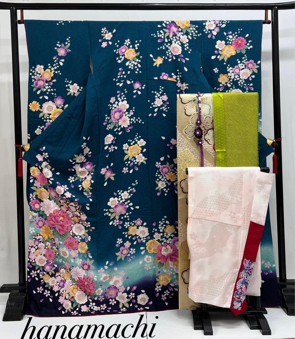 振り袖フルセット長襦袢付金彩刺繍金通し全通帯239