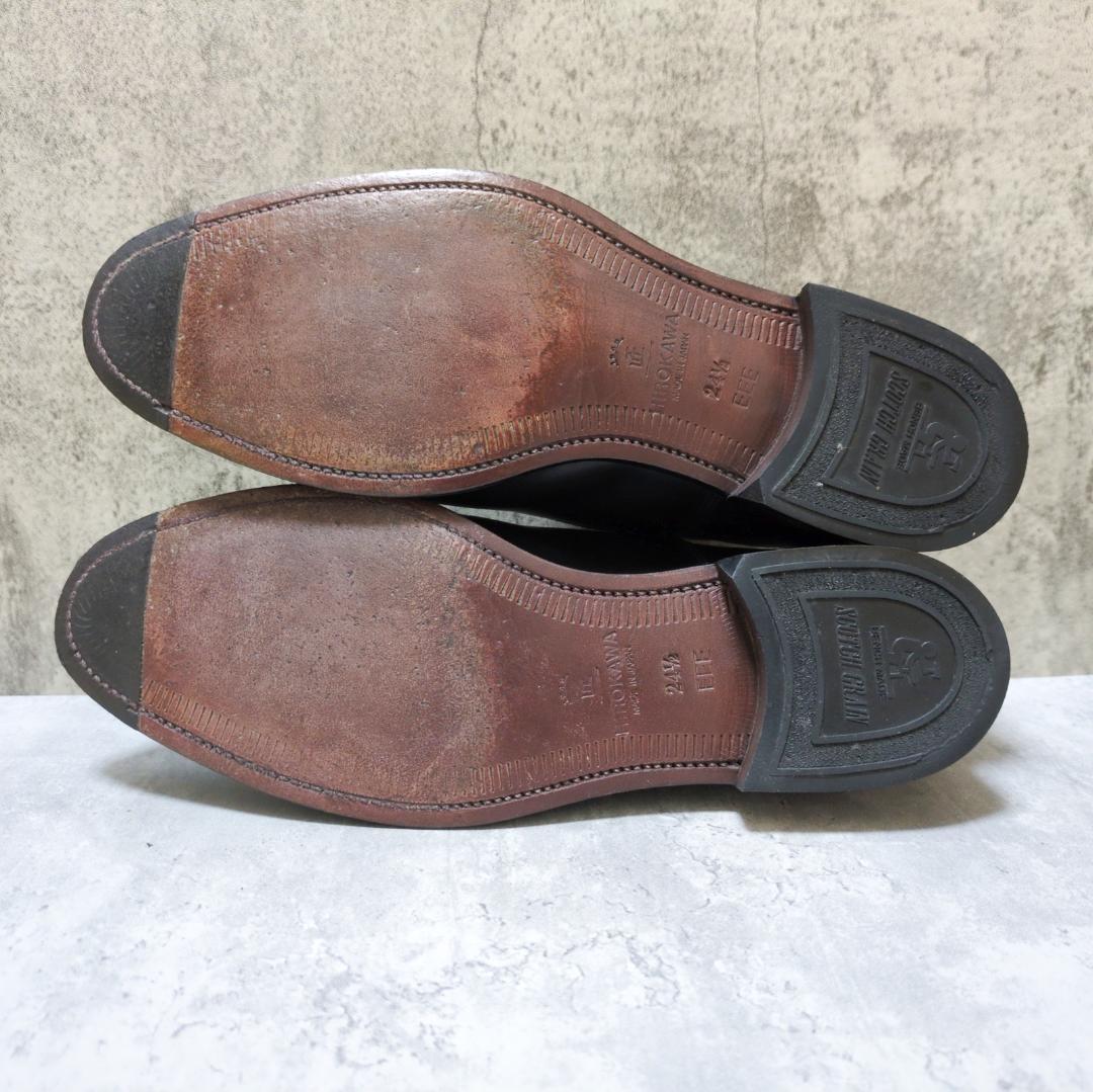 【極美品✨】スコッチグレイン ストレートチップ レザー 本革 内羽根 24.5