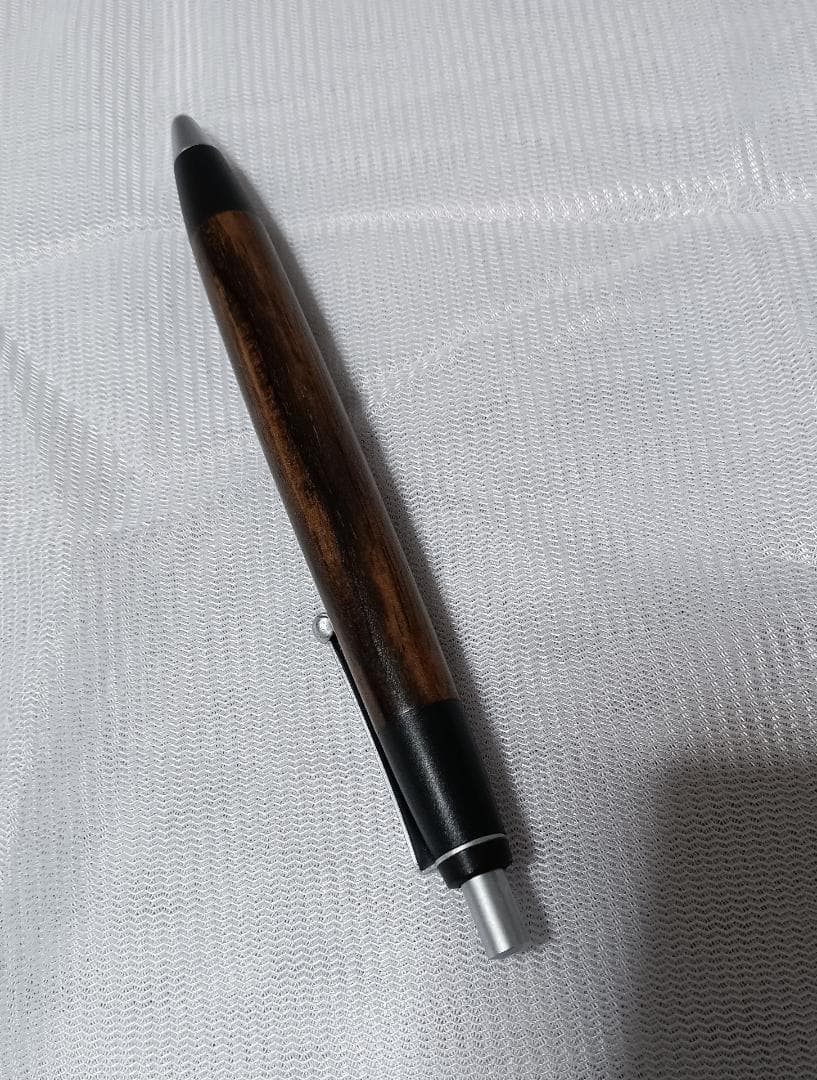 野原工芸ボールペン 黒柿 玉クリップ艶消し 快適