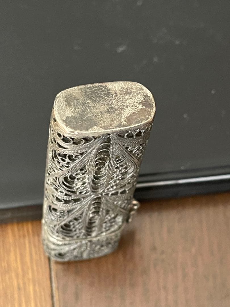 アンティーク 銀線細工 香入 ケース 約30g ビンテージ