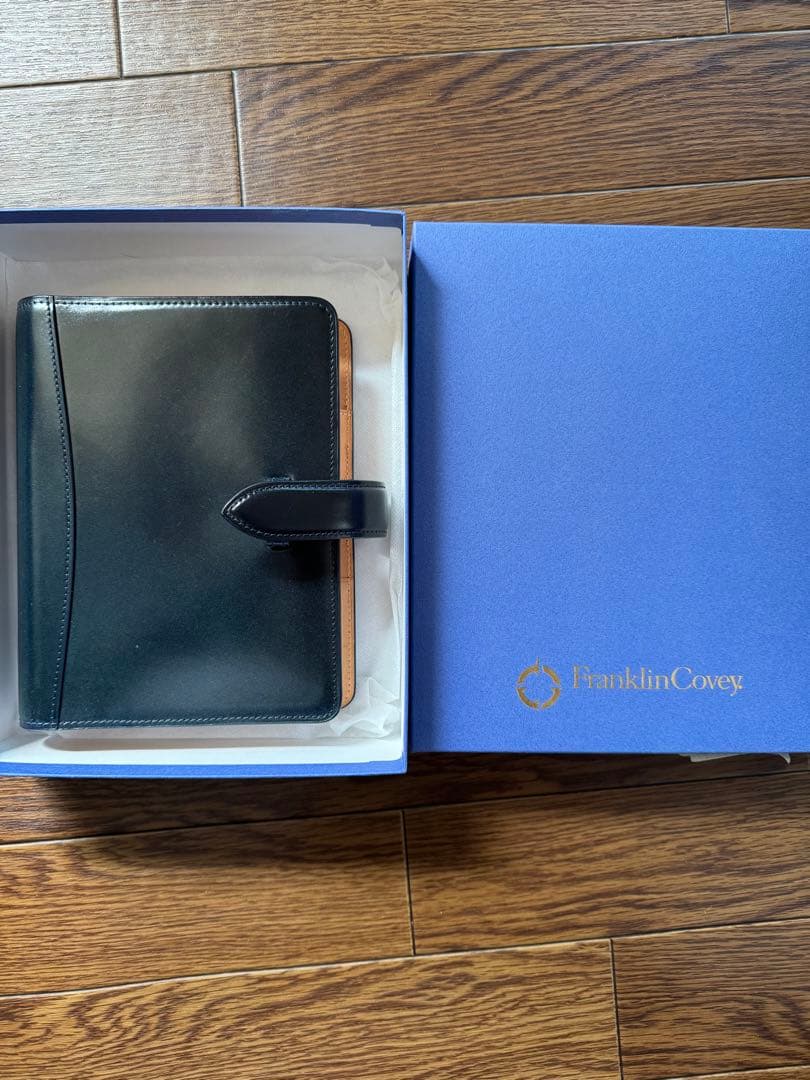 【フランクリン・プランナー】コードバンバインダー コンパクトサイズ ネイビー