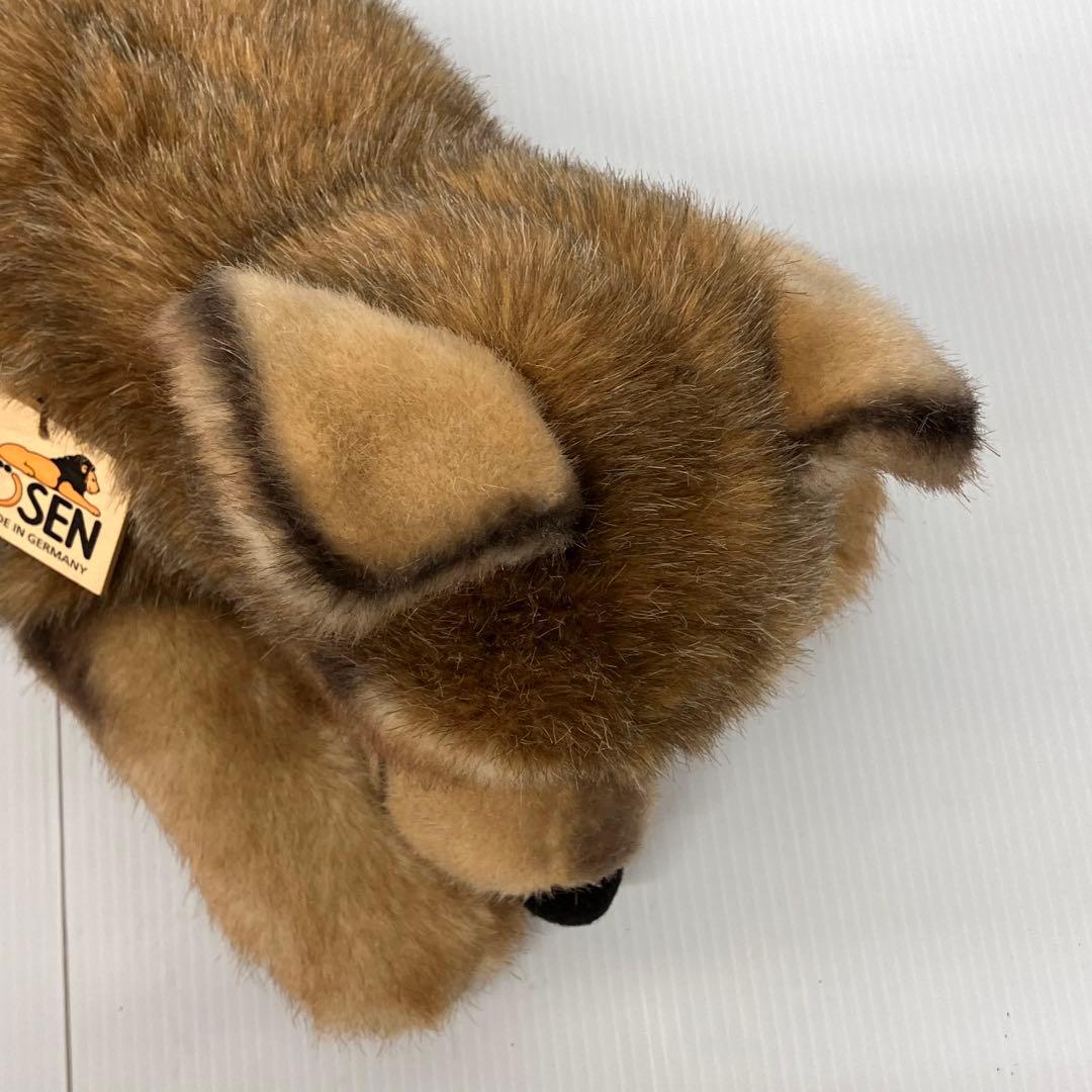 【Kösen/ケーセン】ぬいぐるみ　オオカミの子　横たわり　伏せ　寝そべり