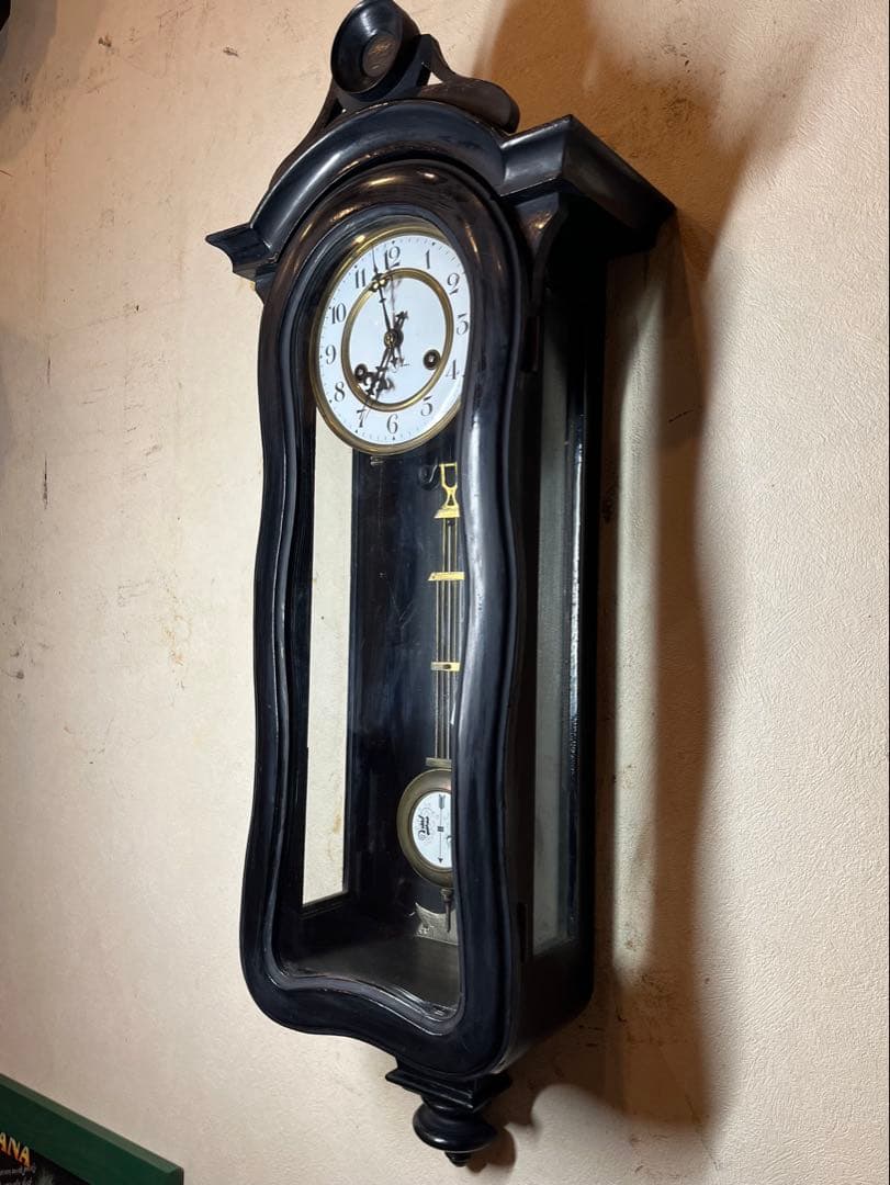 精工舎　ひさご　バイオリン型　柱時計　古時計　振り子　レトロ　ユンハンス