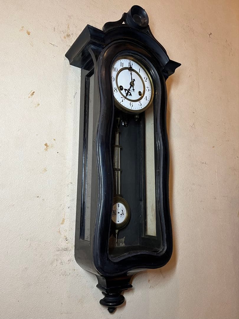 精工舎　ひさご　バイオリン型　柱時計　古時計　振り子　レトロ　ユンハンス