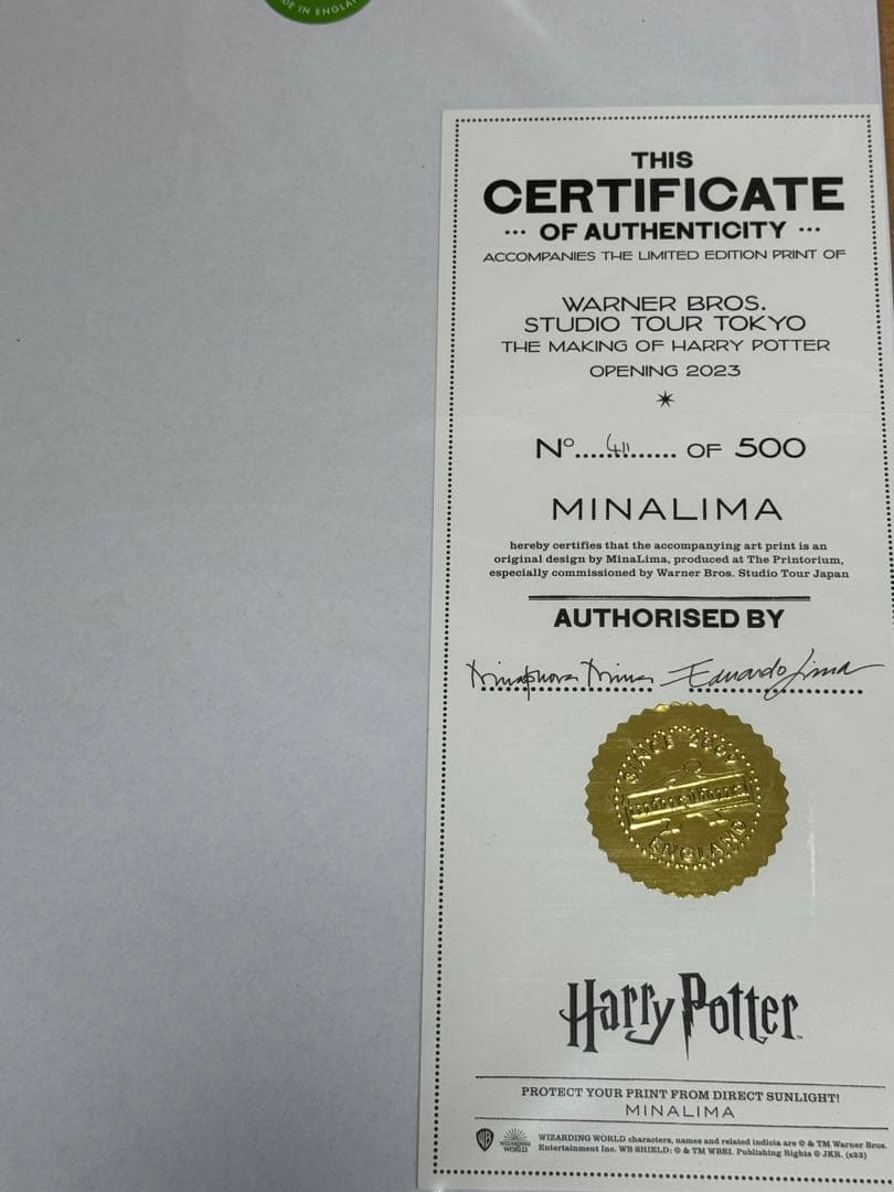 新品未使用ハリーポッター　 東京限定アート　　　 プリント　 ワーナーブラザーズ