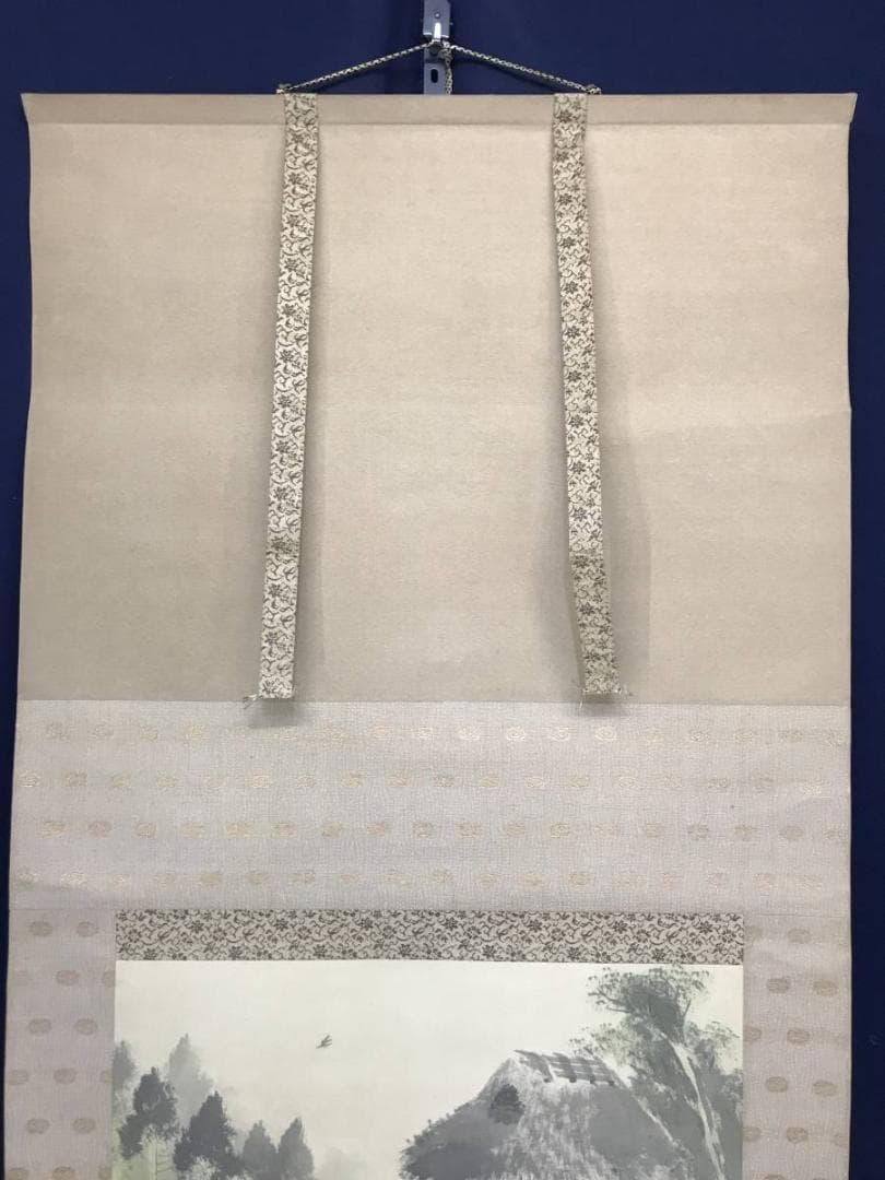 【真作】今井景樹/田舎ホトトギス図/山水図/横物/掛軸/名家伝来/AC-184