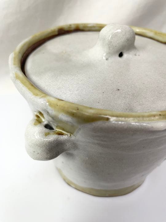古い蓋物 陶器 陶芸 茶道具 水差し 陶磁器製 陶器製
