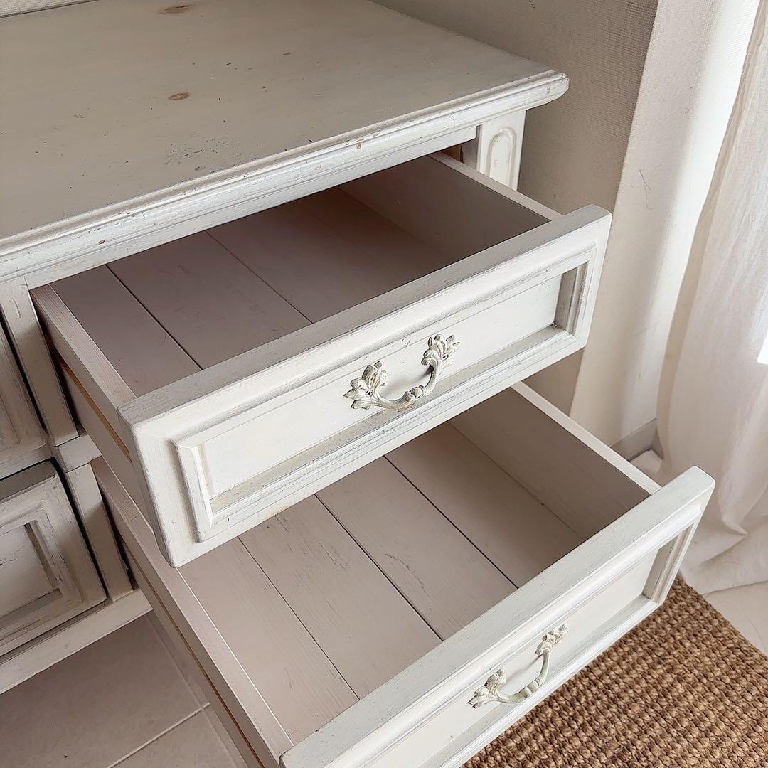 rira♡様 専用 直接配送 アンティーク 白家具 テレビ台 フレンチシャビー
