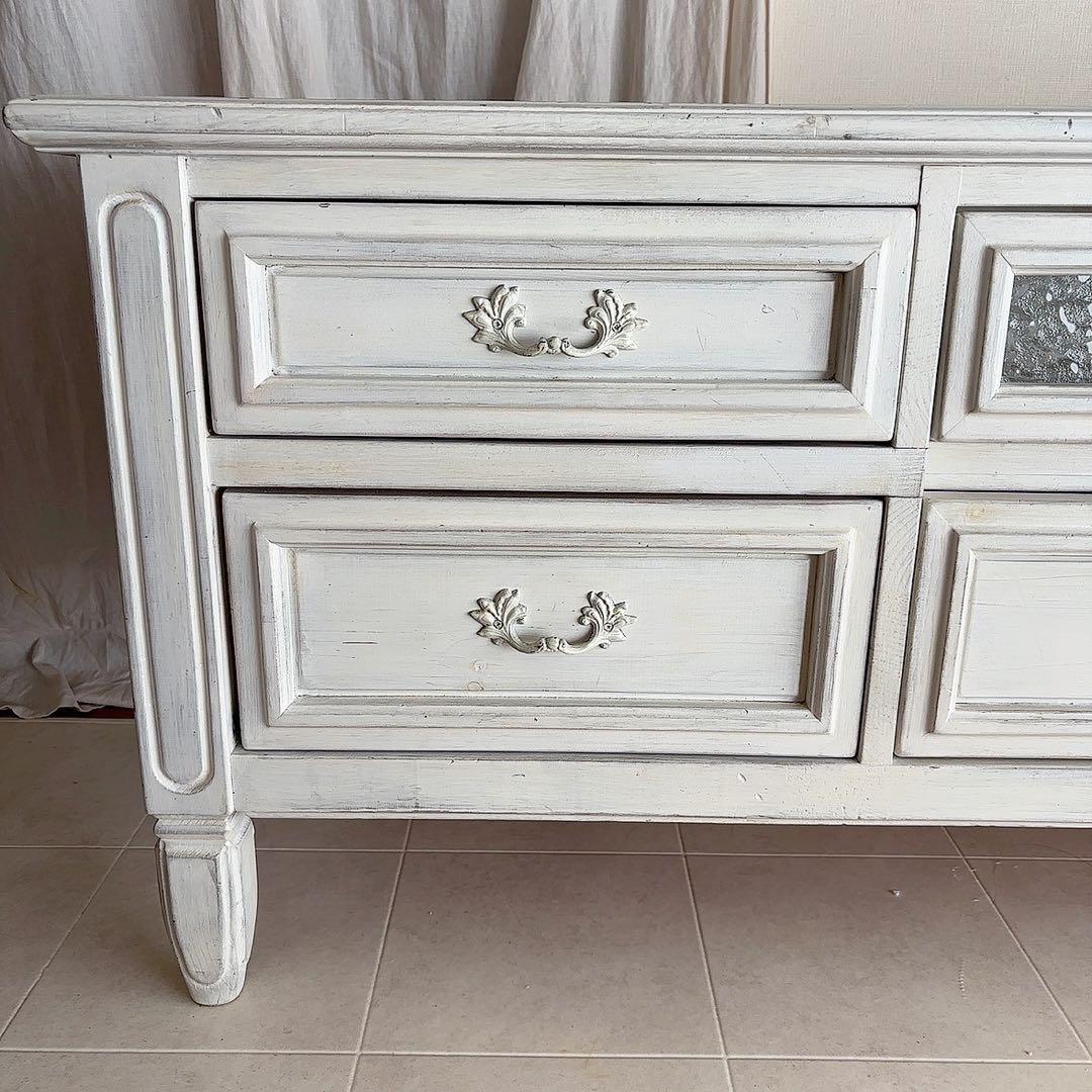 rira♡様 専用 直接配送 アンティーク 白家具 テレビ台 フレンチシャビー
