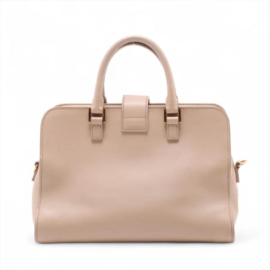 美品 サンローラン ベイビーカバス YSL ベージュ ハンドバック ゴールド金具